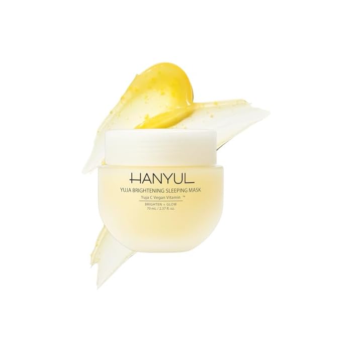 Hanyul Yuja Sleeping Mask | Korean Yuzu Night Cream for Dullness & Uneven Tone | Overnight Moisturizer with Vitamin C, Niacinamide, Antioxidants & Hyaluronic Acid for Hydrating Glow | Vegan