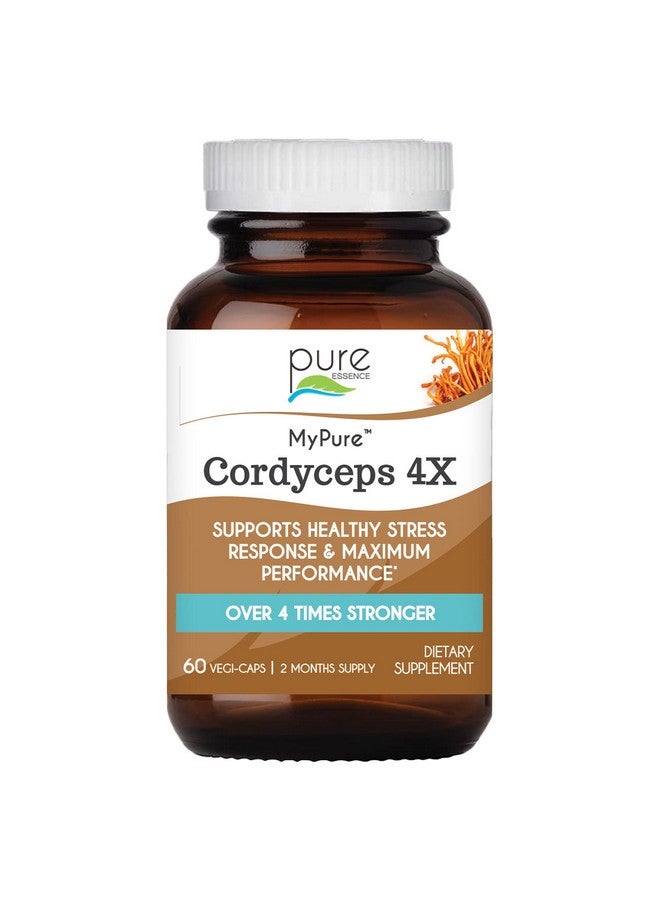 PURE ESSENCE LABS MyPure Cordyceps 4X Mushrooms - Concentrated Cordyceps Mushroom Powder Supplements for Immune System, Stress Response, Physical & Mental Performance - 2 Months Supply - Image 1