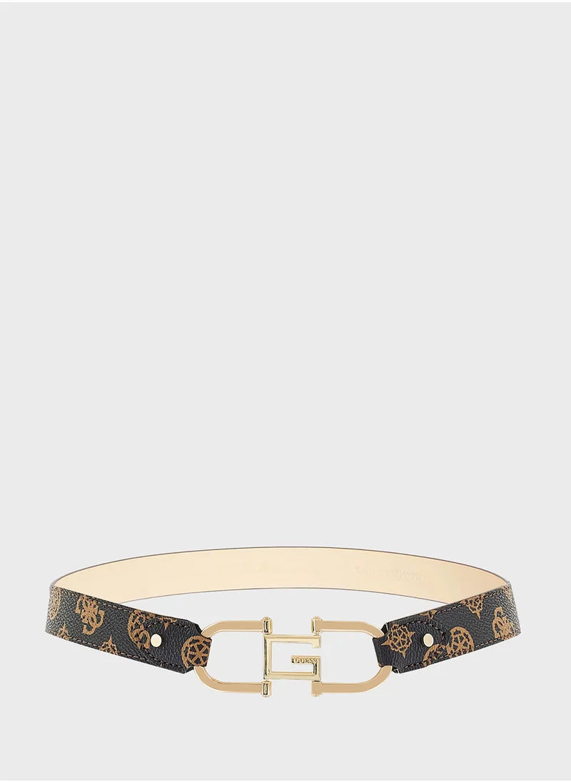 GUESS Logo Detailed None Allocated Hole  Belt