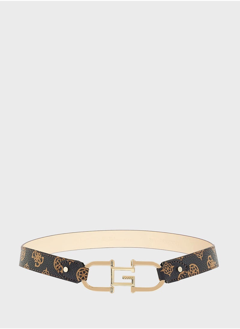GUESS Logo Detailed None Allocated Hole  Belt  - Image 1