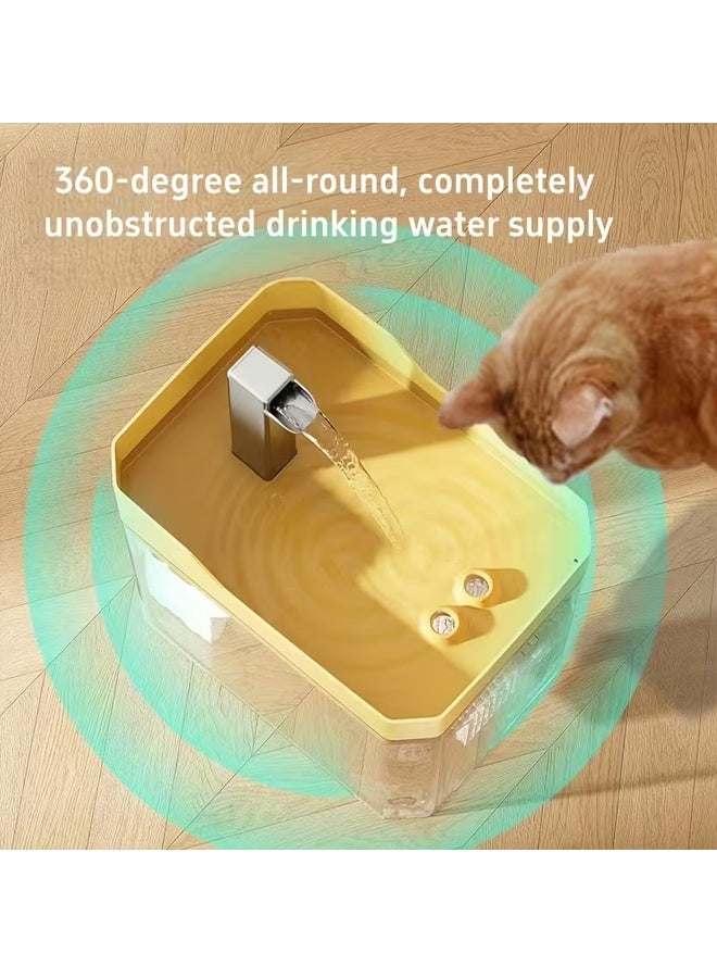 بيوينتي جديد 1.5L / 50oz كبيرة القدرة الحيوانات الأليفة موزع المياه ، القطة والحيوانات الأليفة موزع المياه / لعبة الحيوانات الأليفة ، USB Powered ، خالية من البطارية ، تشغيل هادئ / آمن وموثوق به / إمدادات المياه الدورية التلقائية ، هدايا العطلة المثالية ، الهدية المثالية لأصحاب الحيوانات الأليفة - Image 4