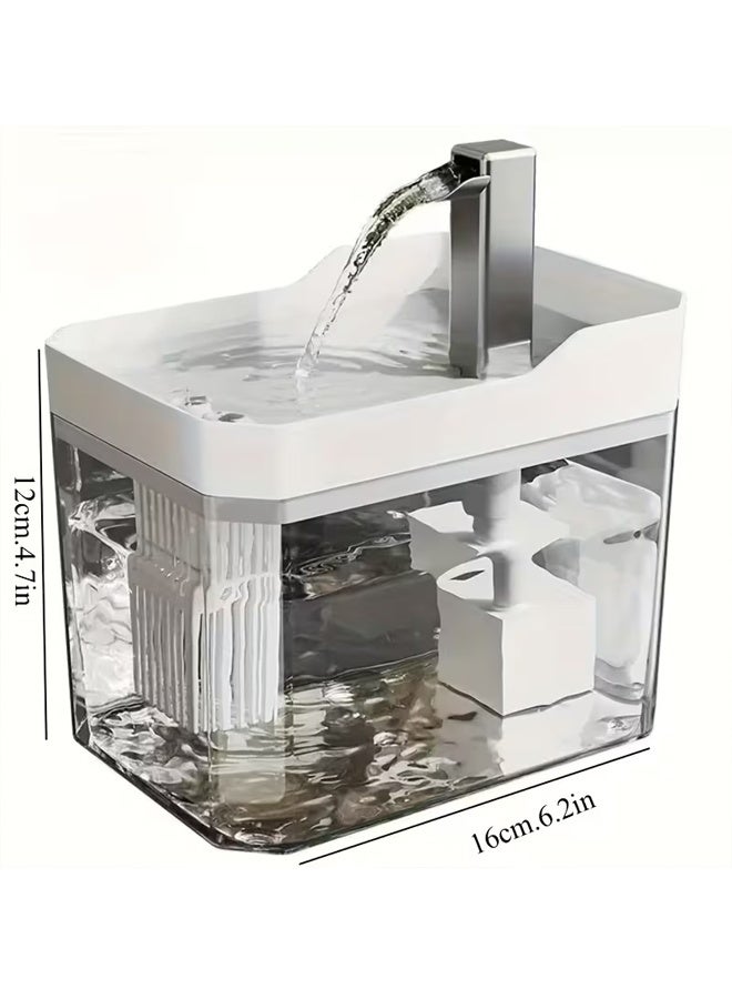 بيوينتي جديد 1.5L / 50oz كبيرة القدرة الحيوانات الأليفة موزع المياه ، القطة والحيوانات الأليفة موزع المياه / لعبة الحيوانات الأليفة ، USB Powered ، خالية من البطارية ، تشغيل هادئ / آمن وموثوق به / إمدادات المياه الدورية التلقائية ، هدايا العطلة المثالية ، الهدية المثالية لأصحاب الحيوانات الأليفة - Image 2