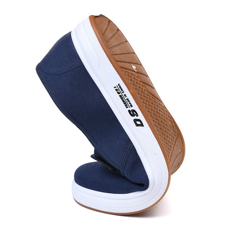 Men's Cotton Canvas Slip-On Shoes Breathable Soft Sole - Image 3