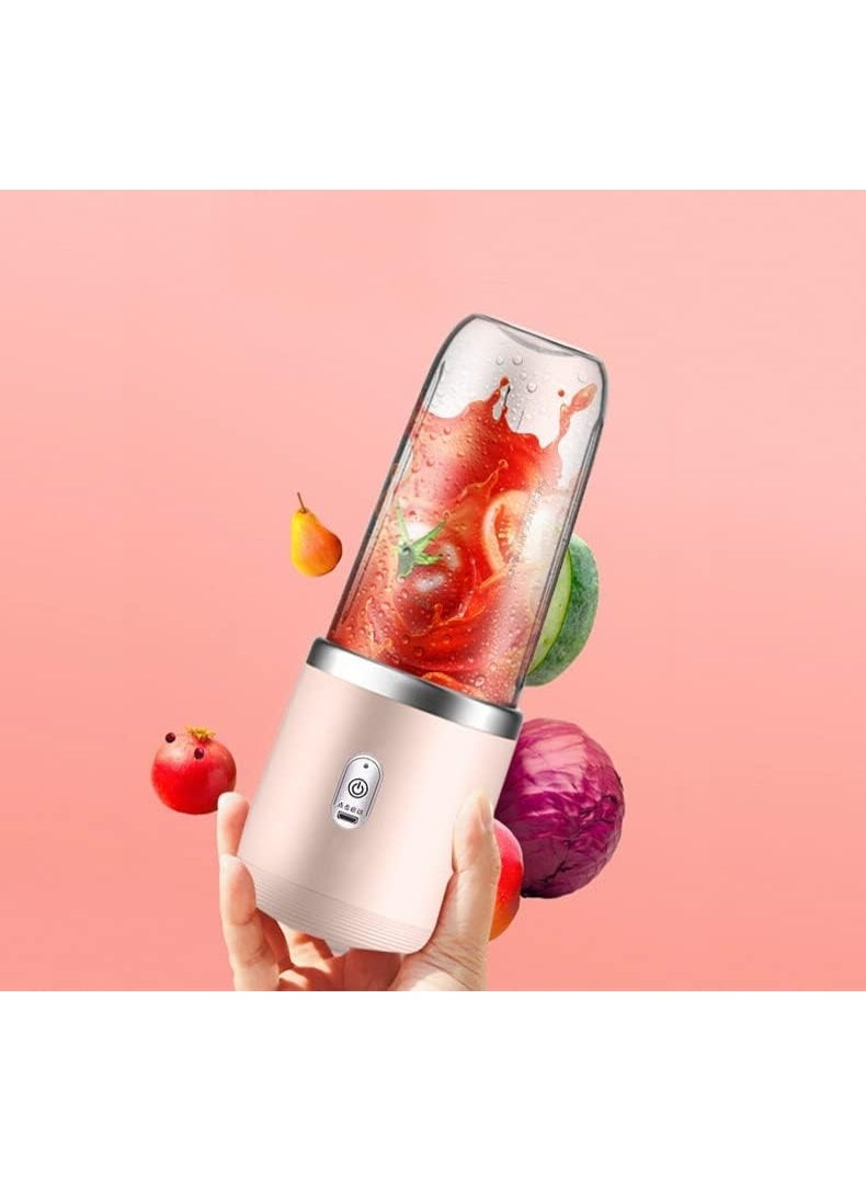 DubaiGallery Portable USB Rechargeable Blender Juice Cup – 400ml Personal Size Smoothie Maker for Juices, Milkshakes, Protein Shakes & Baby Food – Mini Fruit Blender with 6 Sharp Stainless Steel Blades – Compact, Travel-Friendly, Easy to Clean, Ideal for Gym, Office, Outdoors, and Daily Use - Image 2