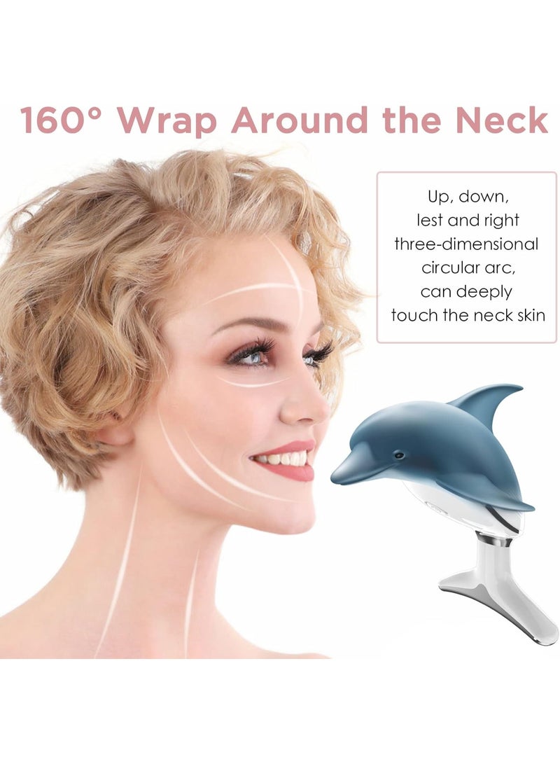 جهاز تدليك الوجه والرقبة المضاد للتجاعيد، جهاز نحت الوجه 4 في 1 للنساء، أداة محمولة للعناية بالبشرة لتقليل الذقن المزدوجة مع حرارة 45±5 درجة مئوية و3 أوضاع تدليك لتحسين البشرة وشدها وتنعيمها - Image 3