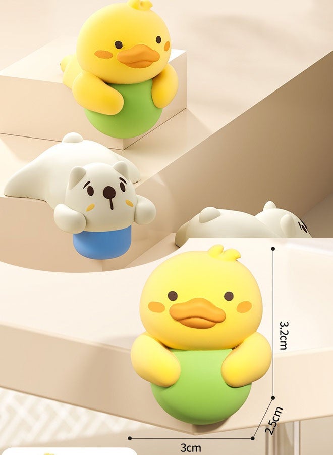 4PCs Duck-Shaped Baby Safety Corner Guards - Silicone Baby Proofing Protectors with Self-Adhesive Tape, Child Safety Edge Cushion for Furniture Sharp Corners - Image 1