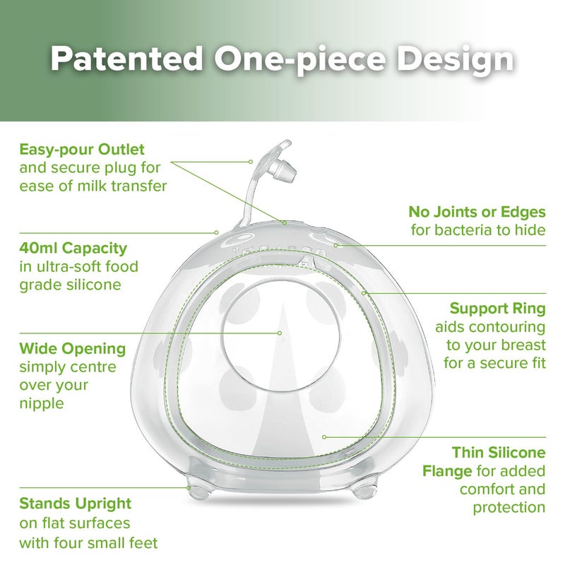 haakaa Ladybug Milk Collector Breast Milk Saver Breast Shell for Breastfeeding, Collect Breastmilk Leaks, Skin-Friendly and Easy to Wear (1.4oz/40ml,1PC) - Image 5