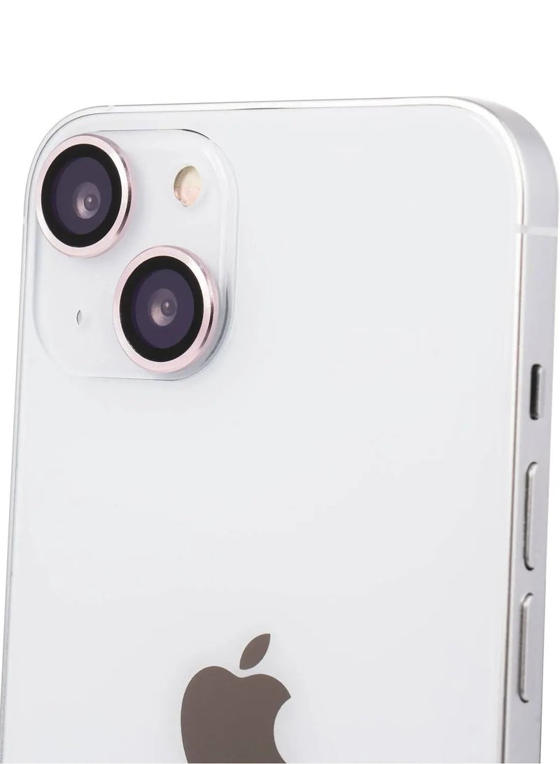 ديفيا Gemstone Lens Protector (2pcs) Compatible for iPhone 13 (6.1") Aluminum Alloy + Tempered Glass Camera Lens Protector, Explosion-proof & Scratchproof - Pink - Image 3