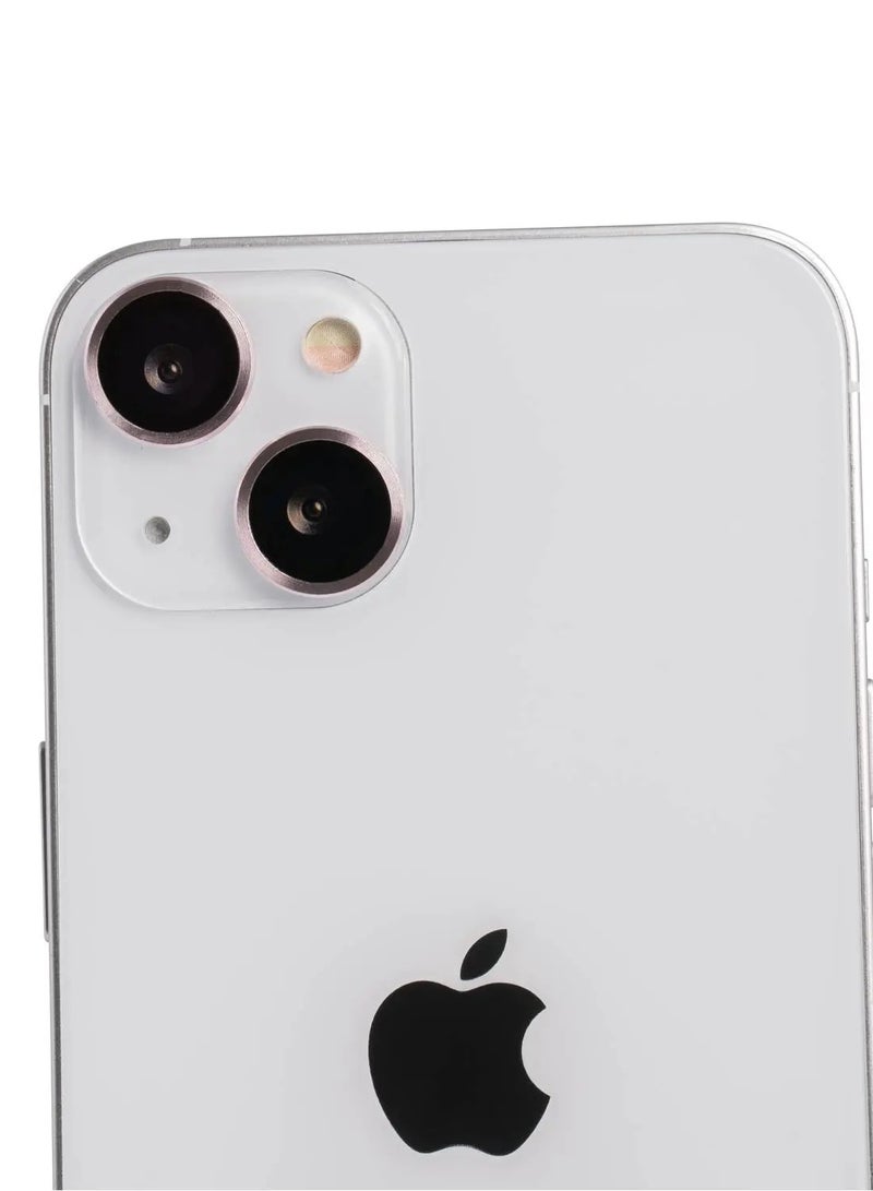 ديفيا Gemstone Lens Protector (2pcs) Compatible for iPhone 13 (6.1") Aluminum Alloy + Tempered Glass Camera Lens Protector, Explosion-proof & Scratchproof - Pink - Image 1