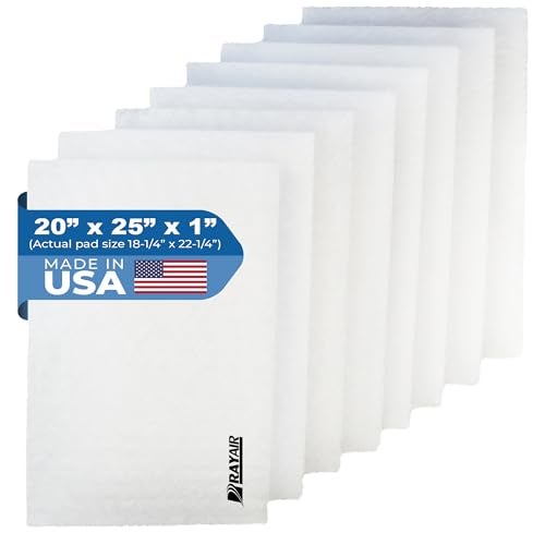 RAYAIR SUPPLY 20x25 Replacement Filter Pads Compatible with Respicaire CG MicroCLean 95 Air Cleaner 20x25 Refills 4 Pack