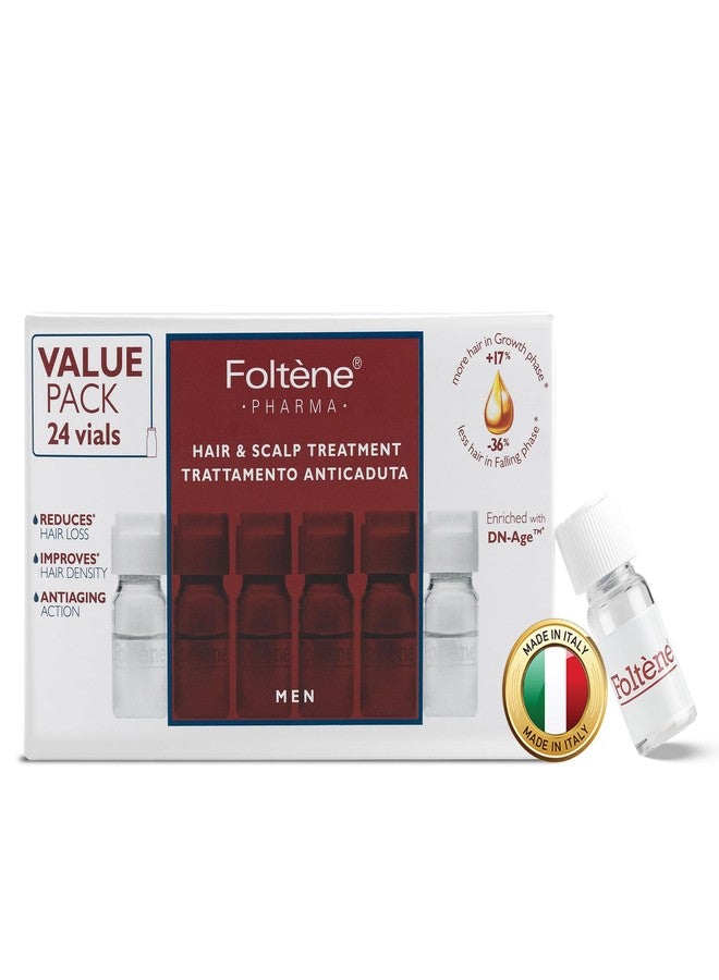 FOLTENE Hair & Scalp Treatment for Men Anti Hair Loss Formula with Tricalgoxyl & Essential Nutrients Strengthens Roots, Reduces Hair Fall, Promotes Thicker Hair-(24 Vials) - Image 1