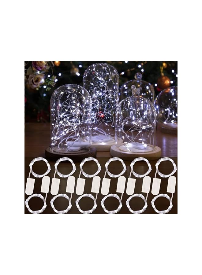 The Bros 12 Pcs LED White Fairy Lights Battery Operated, 7ft 20LED Mini String Lights, Waterproof Firefly Starry Bottle Lights, Ideal for Mason Jar, DIY Wedding, Party, Bedroom, Patio, Vase Centerpieces Decor - Image 2