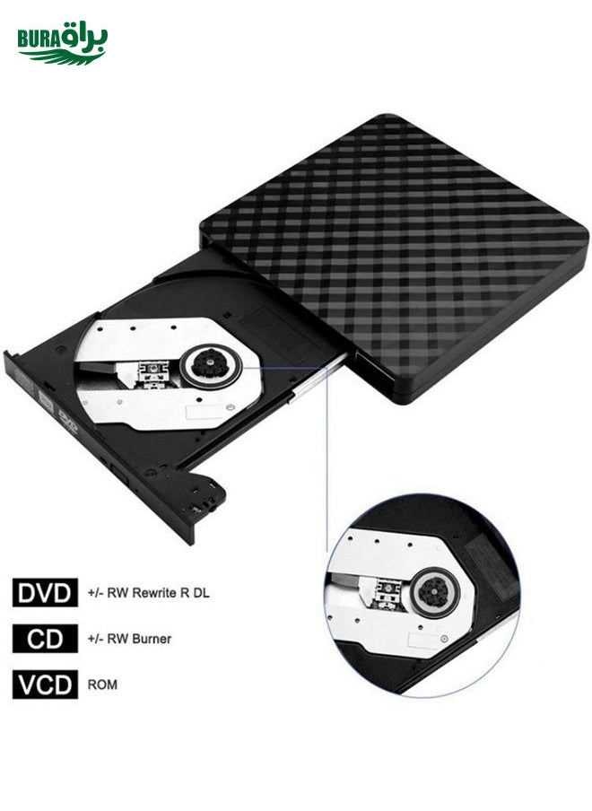BURAQ BT699 USB / Type-C External Optical Drive Case Laptop DVD Burner Portable Slim Disc Player  - Image 5