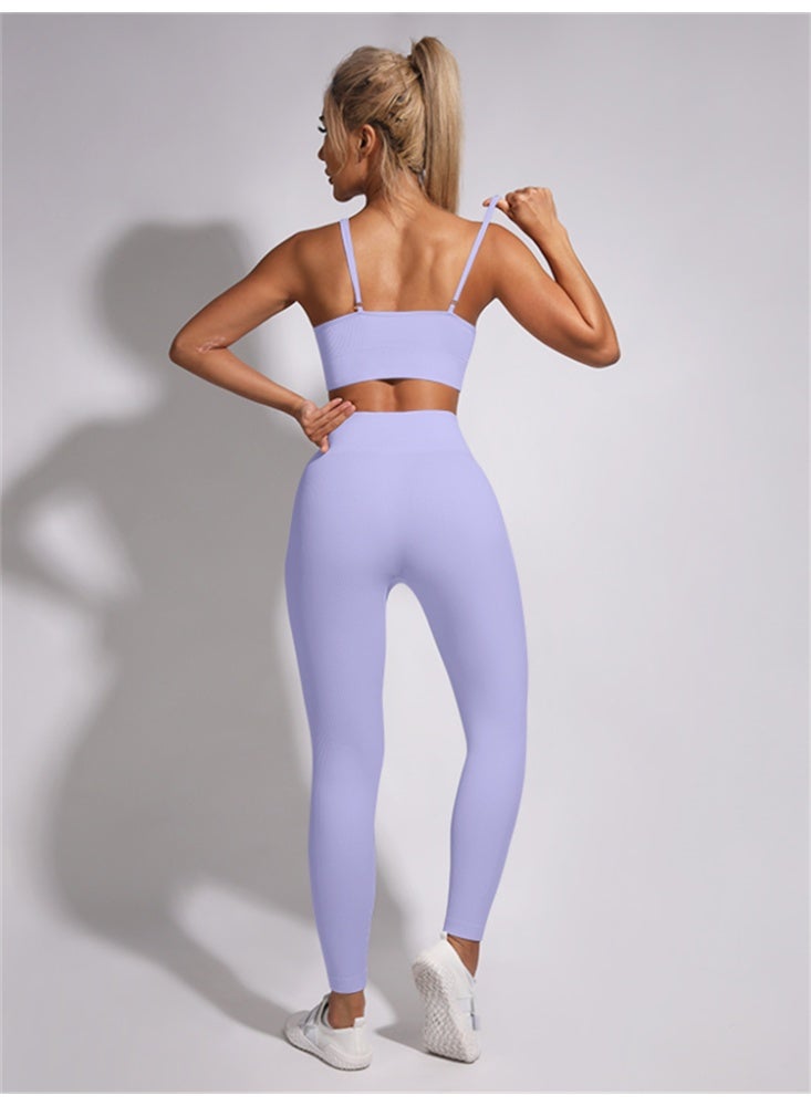 general Ribbed Yoga Set Sportswear Women Suit For fitness Seamless Sports Suit - Image 3