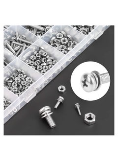 KASTWAVE 4 Pieces Cross Pan Head Screws Nuts, Stainless Steel 34 Cross Screws with Washers Assortment Kit (M2 M2.5 M3 M4 M5), for Home and Office Appliance  - Image 5