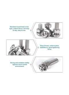 KASTWAVE 4 Pieces Cross Pan Head Screws Nuts, Stainless Steel 34 Cross Screws with Washers Assortment Kit (M2 M2.5 M3 M4 M5), for Home and Office Appliance  - Image 4