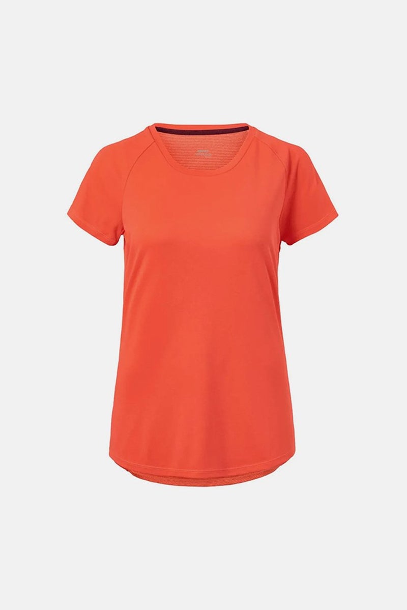 Tchibo تي شيرت رياضي نسائي قصير الأكمام في الهواء الطلق، برتقالي - Image 3