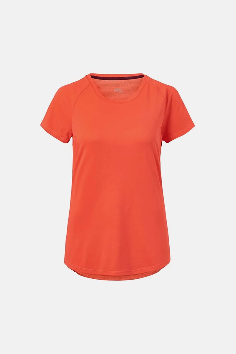 Tchibo تي شيرت رياضي نسائي قصير الأكمام في الهواء الطلق، برتقالي - Image 2