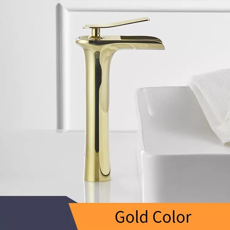 Marcoware Brass U2212 Antique Single Lever Basin Mixer with Hot Cold Connection Hoses Gold Polished Finish - Image 4