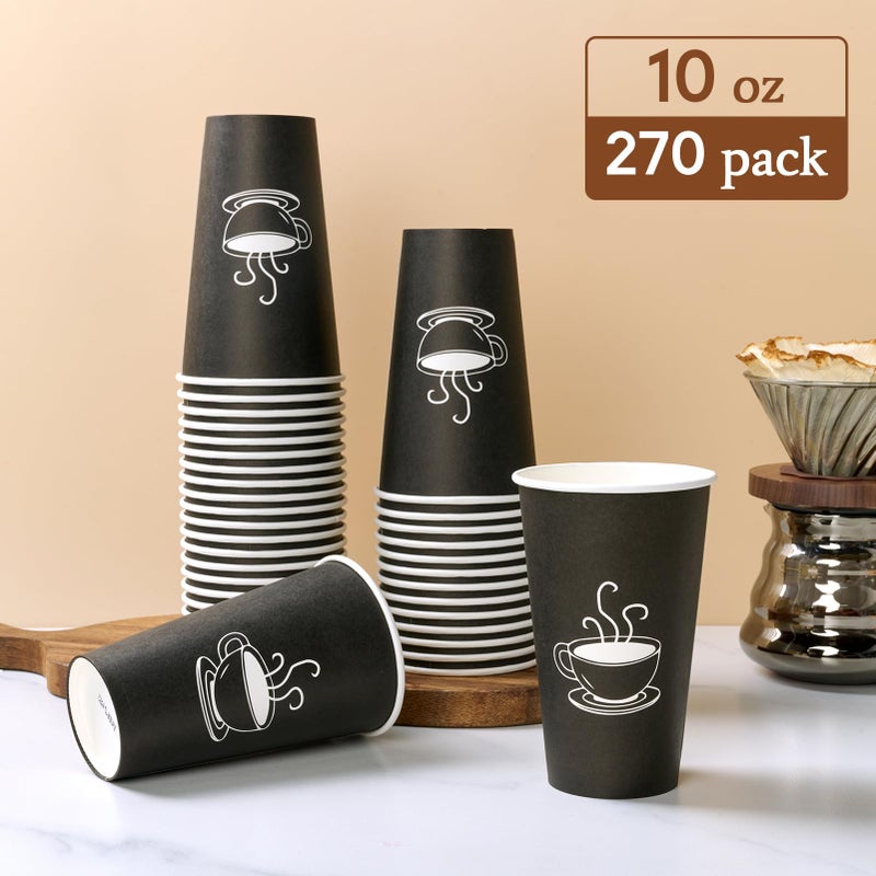 TV TOPVALUE 10 oz Paper Cups, 270 Count, Disposable Coffee Cups for Water, Juice or Tea, Perfect for Office Parties or Events - Image 4