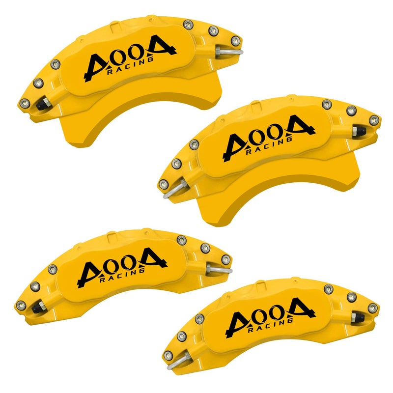 AOOA Aluminum Brake Disc Yellow with Black Character Caliper Covers Fits 20172020 Toyota 86 Subaru BRZ LimitedPremium 20132025 set of 4