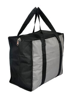 Kuber Industries Kuber Industries Rexine Shopping Bags/Grocery Bag for Carry Grocery, Fruits, Vegetable with Handles (Grey) 54KM4017  - Image 1