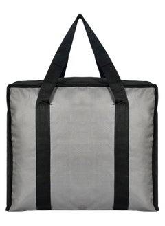 Kuber Industries Kuber Industries Rexine Shopping Bags/Grocery Bag for Carry Grocery, Fruits, Vegetable with Handles (Grey) 54KM4017  - Image 2