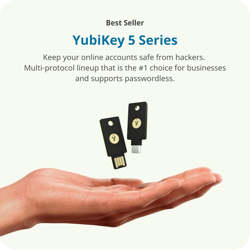 Yubico YubiKey 5 Nano Two Factor Authentication Security Key - Black - USB-A - Image 2