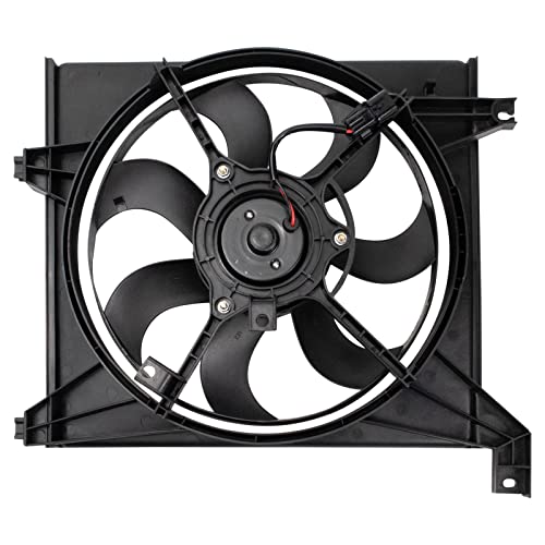 TRQ Radiator Cooling Fan Assembly Compatible with 2004-2009 Kia Spectra 2005-2009 Spectra5 KI3115117 - Image 1