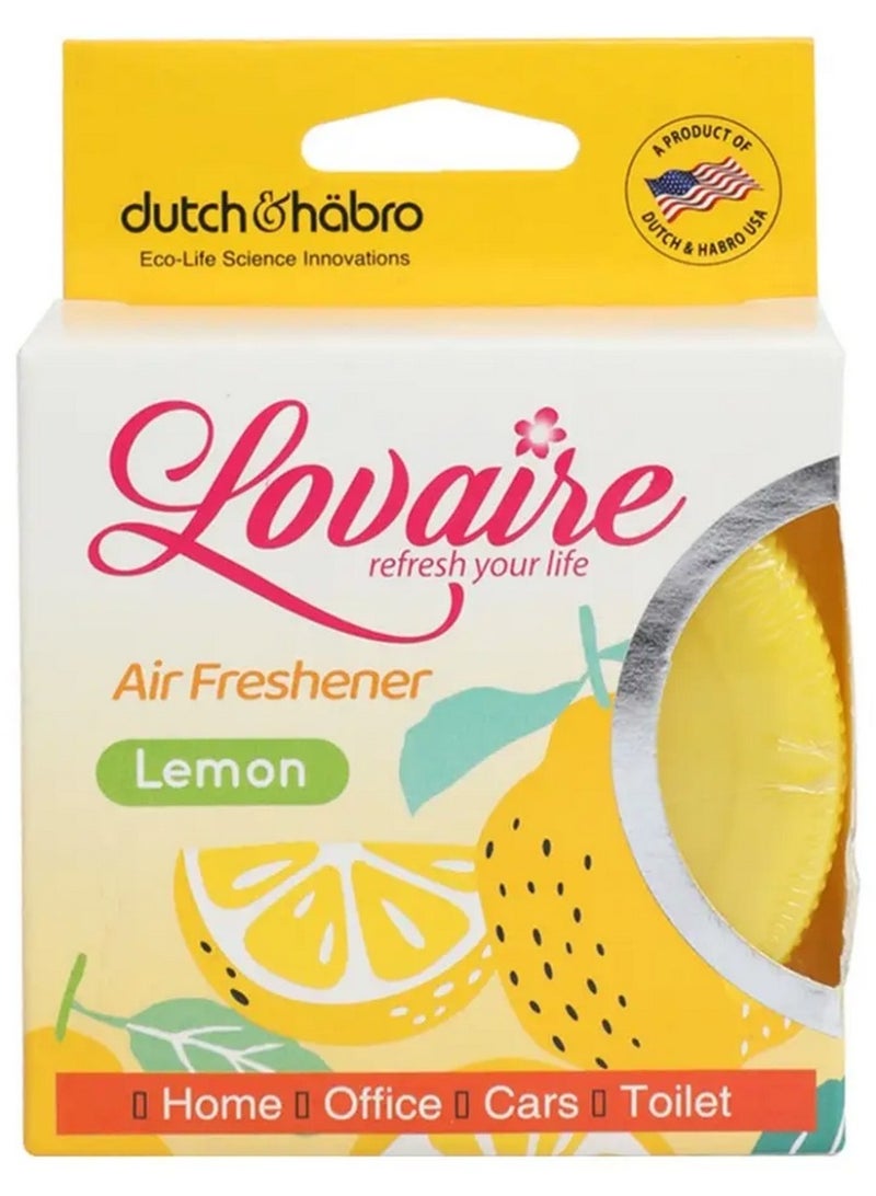 Dutch & Habro Lovaire Lemon Airfreshener For Use In Homes Offices Cars & Toilets 25G - Image 1