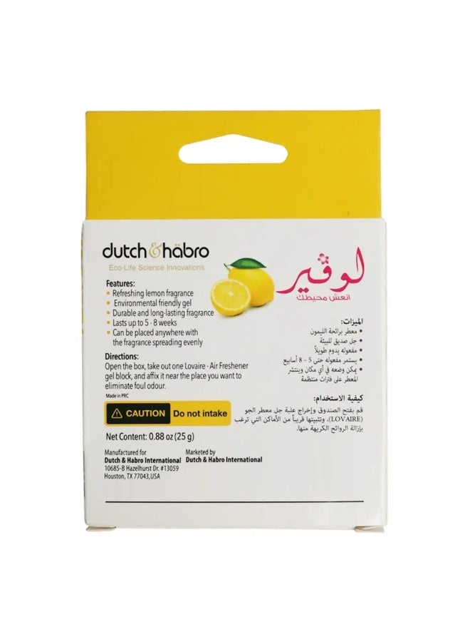 Dutch & Habro Lovaire Lemon Airfreshener For Use In Homes Offices Cars & Toilets 25G - Image 2