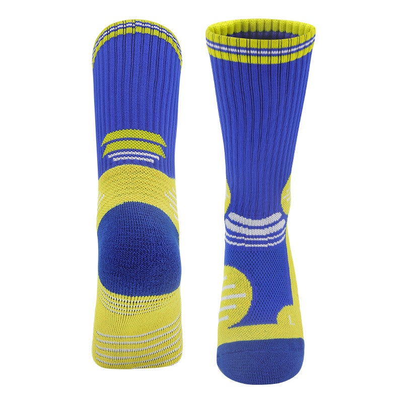 Generic Kids Basketball Non-Slip Socks Summer High-Top C color blue/yellow