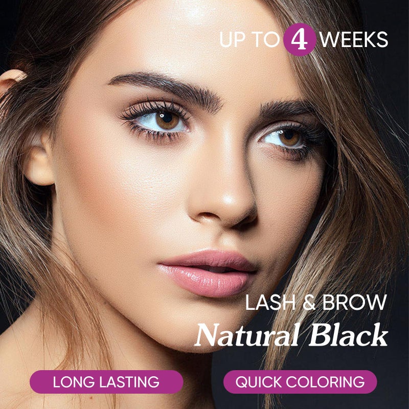 PERMANIA Black Color Kit for Eyelash & Eyebrow, Semi-permanent Natural Black Fast Quick Coloring, Last Up to 4 Weeks Salon Grade Eyelash Primers - Image 3