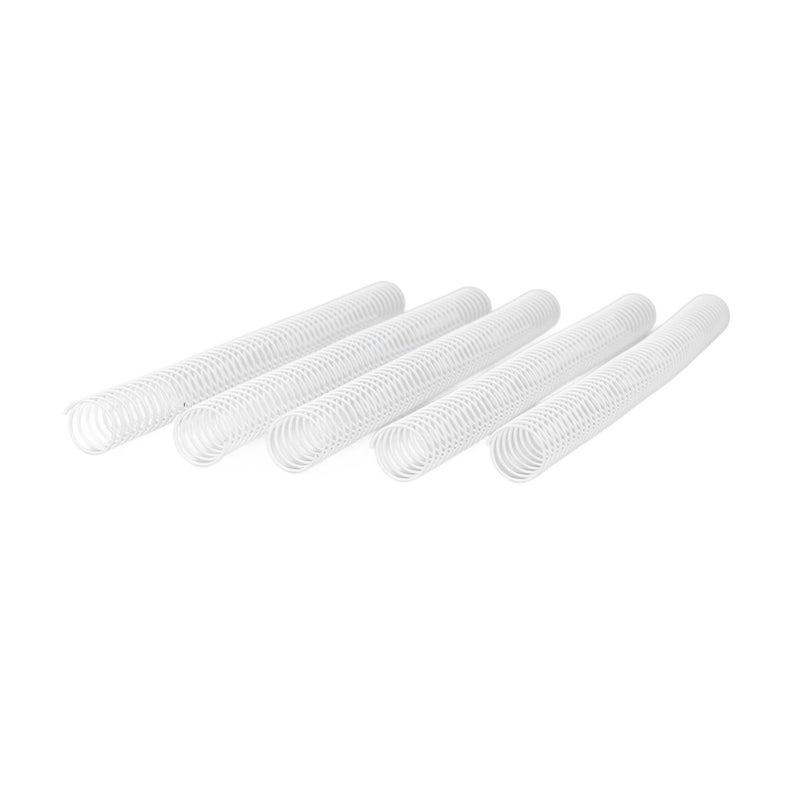White Spiral Binding Coils 19mm 100 Pieces 48 Teeth For A4 Paper 170 Sheet Capacity - Image 4