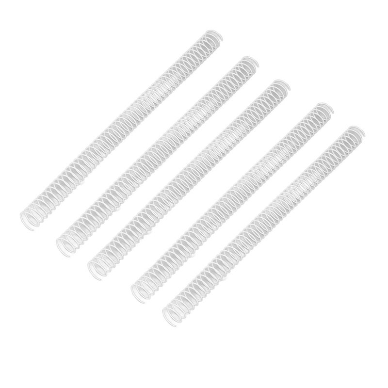 White Spiral Binding Coils 19mm 100 Pieces 48 Teeth For A4 Paper 170 Sheet Capacity - Image 5