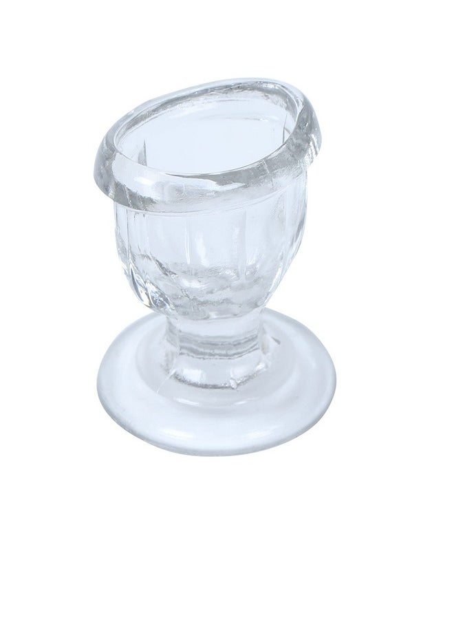 WHOLELIFEOBJECTS Glass Eye Wash Cup With Engineering Design To Fit Eyes For Effective Eye Cleansing Eye Shaped Rim Snug Fit Transparent 1Pcs  - Image 1
