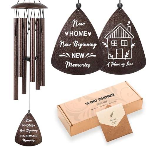 Soopau House Warming Gifts New Home 32 Bronze Wind Chimes Housewarming Gifts Housewarming Gift Ideas for New Apartment Homeowners Couples Women Men Friends - Image 1