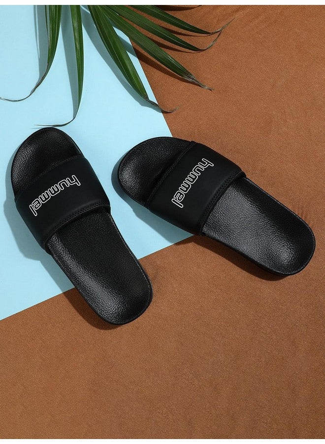 hummel CLASSIC MEN SLIDERS Comfortable Cushioned Sole Arch Support Durable Lightweight Flexible Trendy Style Flip flops and Slippers Slides for Men Daily use Chappal - UK 7 - Image 2