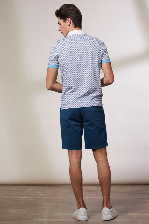 Vicomte A. Patrick White & Blue Polo