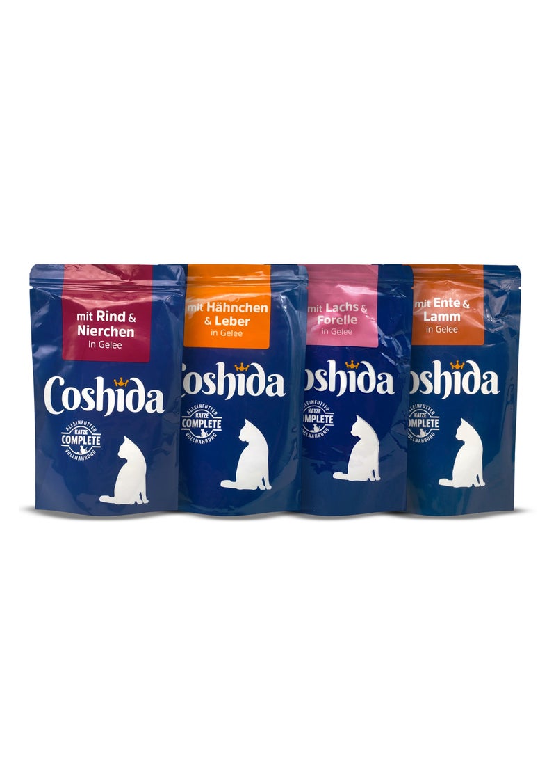 كوشين وجبة كوشيدا: البط مع لحم الضأن، السلمون مع سمك السلمون المرقط، لحم البقر مع الكلى، الدجاج مع الكبد