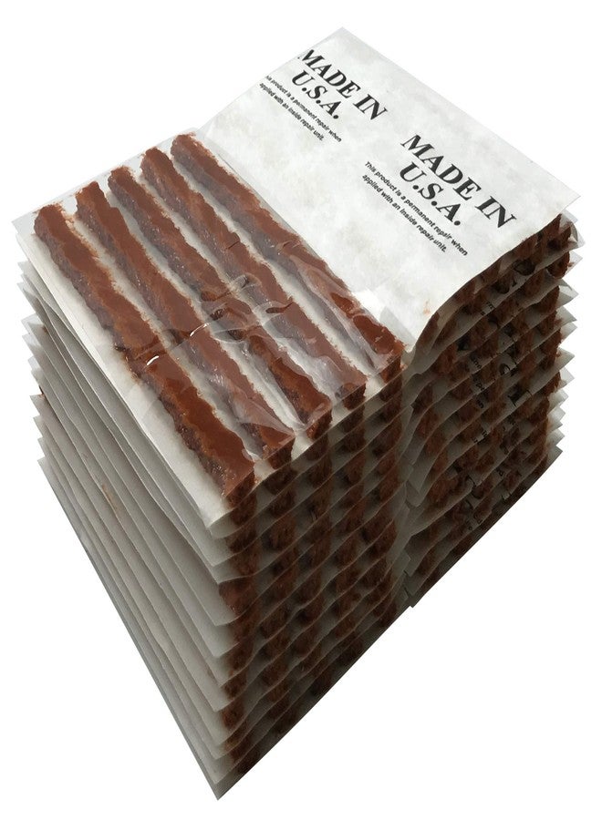 Sherco-Auto Western Weld 4" Brown Tire Plug Repair Self Vulcanizing String Insert - 120 Inserts - Image 1