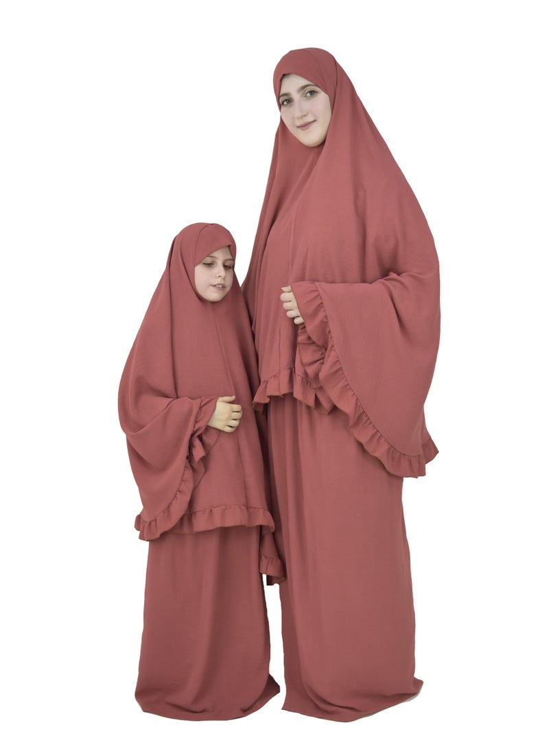  داماس كولكشن حجاب الصلاة الاسلامي للأطفال والنساء، طقم صلاة، فستان الصلاة، ملابس الصلاة، عباية صلاة، ملابس إسلامية، حجاب إسلامي، حجاب الصلاة للأطفال، حجاب الصلاة للفتيات، اسدال الصلاة - Image 1