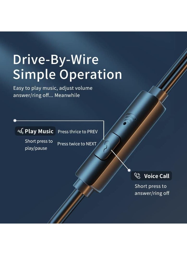 Awei PC-7 3.5mm Stereo In-Ear Headphones Sport Music Earbud Handfree Wired Headset Earphones with Mic For Mobile Phones/Tablet, Laptop, Desktop - Black - Image 2