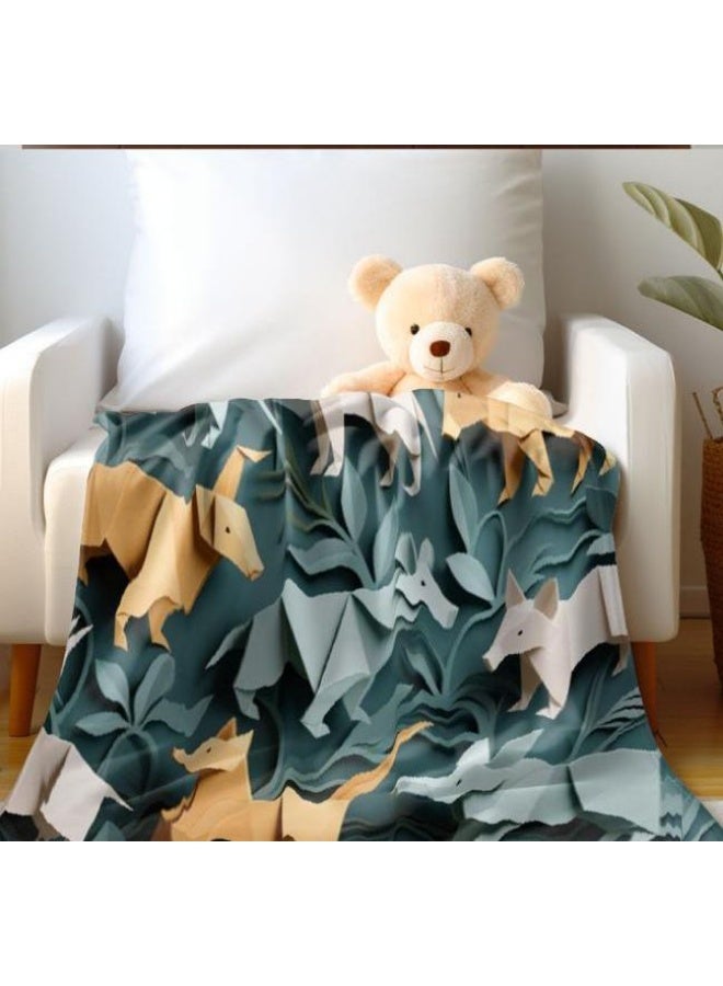 عام بطانية رقيقة من الفانيلا الكرتونية للأطفال والرضع (دافئة ومريحة، ومناسبة للنوم والألعاب) 70 سم * 100 سم - Image 1