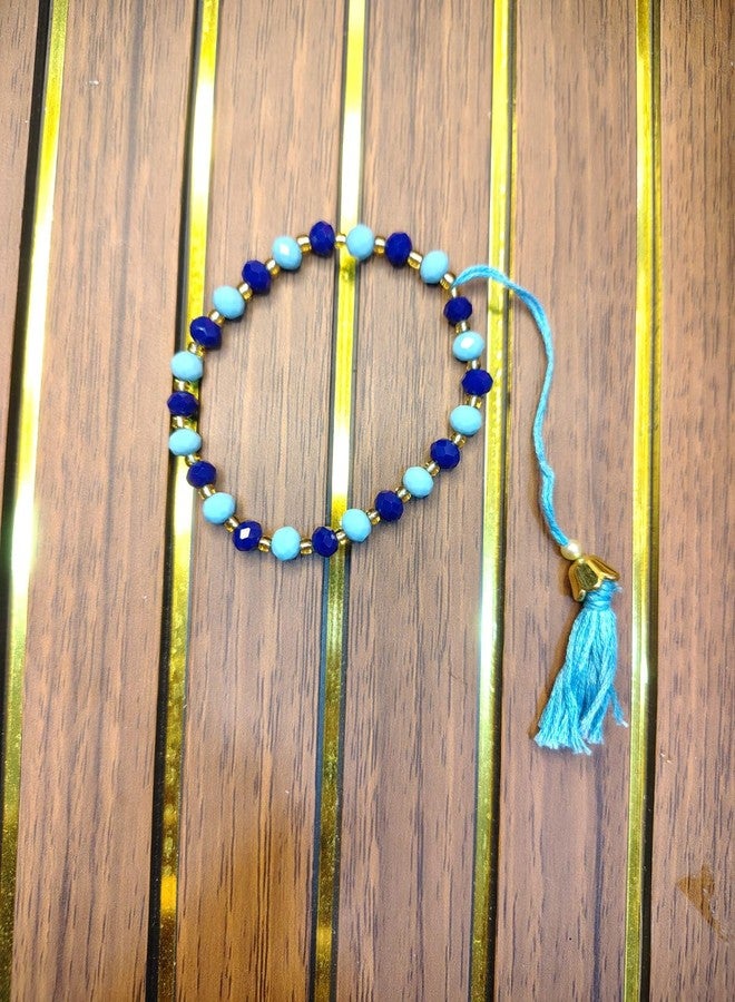 Koogly Evil Eye Black Thread Nazariya Bracelet Rakhi | Nazar Battu | For Girls(Color - Blue) (2) - Image 3