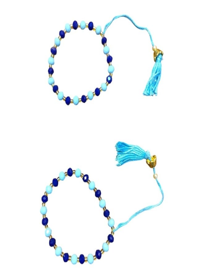 Koogly Evil Eye Black Thread Nazariya Bracelet Rakhi | Nazar Battu | For Girls(Color - Blue) (2) - Image 1
