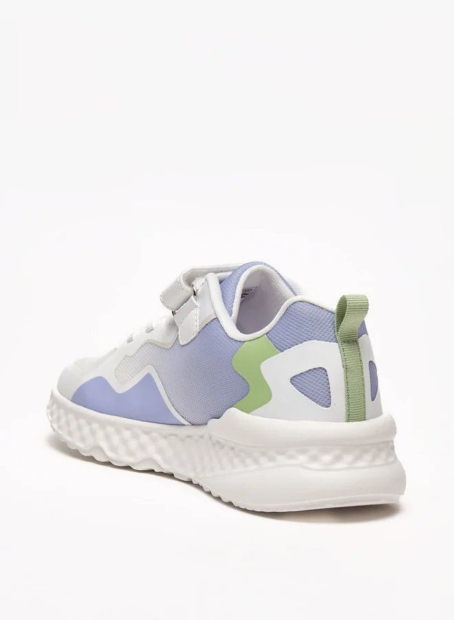 كابا Girls' Logo Detail Sports Shoes with Hook and Loop Closure