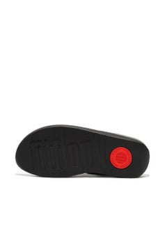 FitFlop 049-683 صندل نسائي من Fitflop هالة معدنية من الأمام FE5-090 باللون الأسود  - Image 4