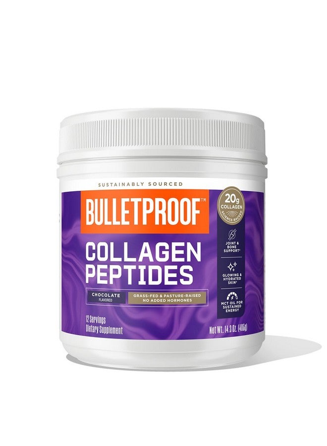 Bulletproof Chocolate Collagen Peptides Powder with MCT Oil, 14.3 Ounces, Grass-Fed Collagen Protein for Skin, Bone and Joint Support, Pasture Raised, No Added Hormones - Image 1