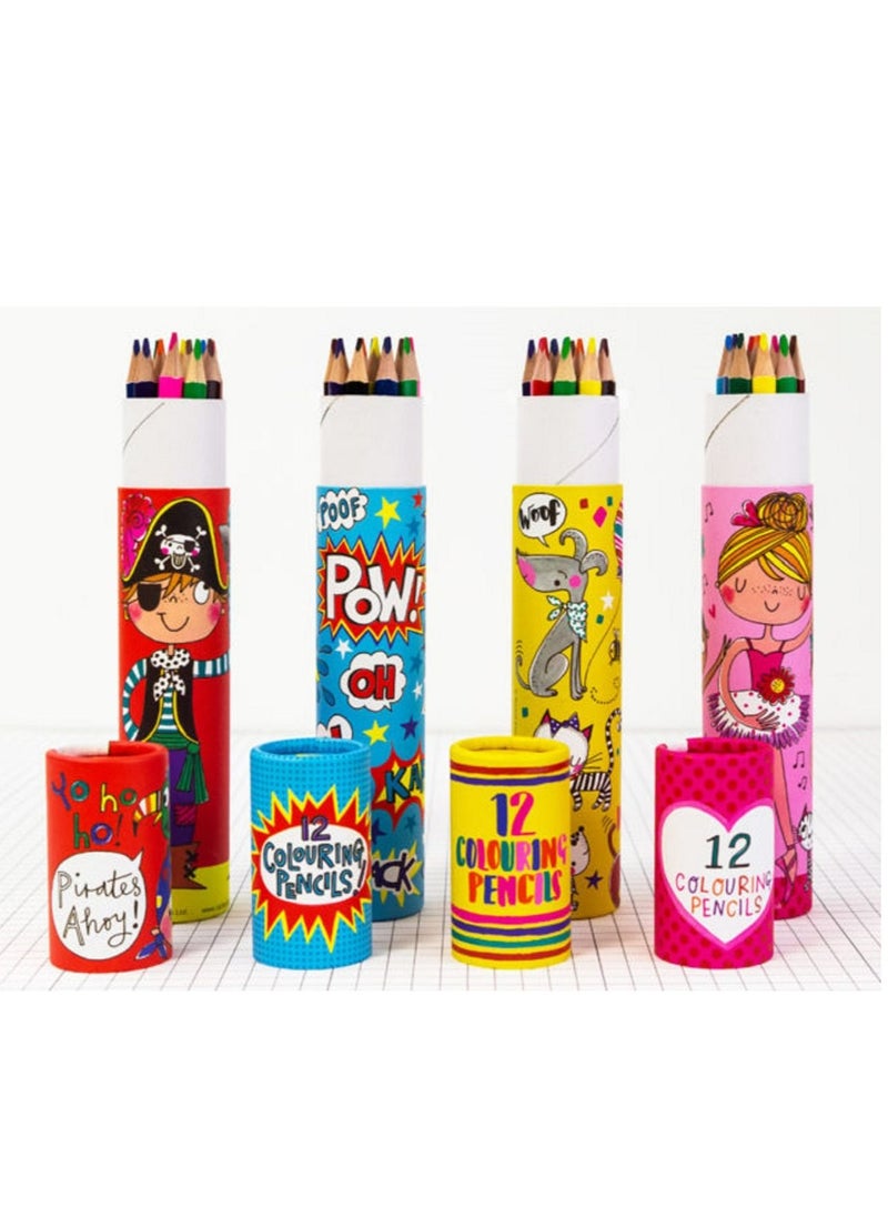 Rachel Ellen Childrens Super Hero 12 Colouring Pencils 